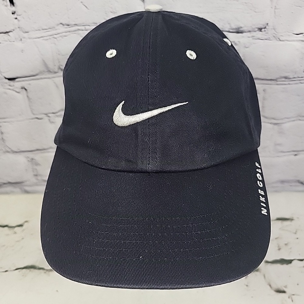 Nike Golf Hat Mens Black Strapback Adjustable Baseball Cap